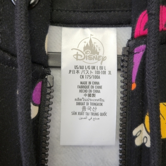 Disney Parks Halloween Mickey Jack-o'-Lantern Zip Hoodie Jacket L - Picture 6 of 10